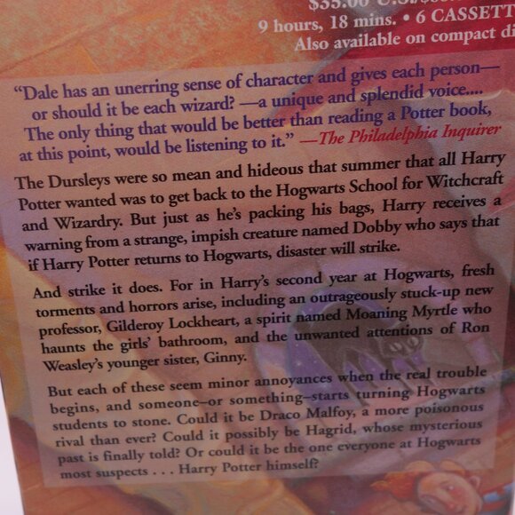 JK Rowling Harry Potter The Chamber of Secrets Six Cassettes ISBN 0-8072-8191-3 - Picture 8 of 16